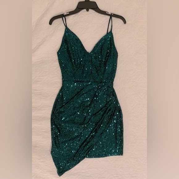 Midnight Doll Sequin Mini Dress - Picture 1 of 6